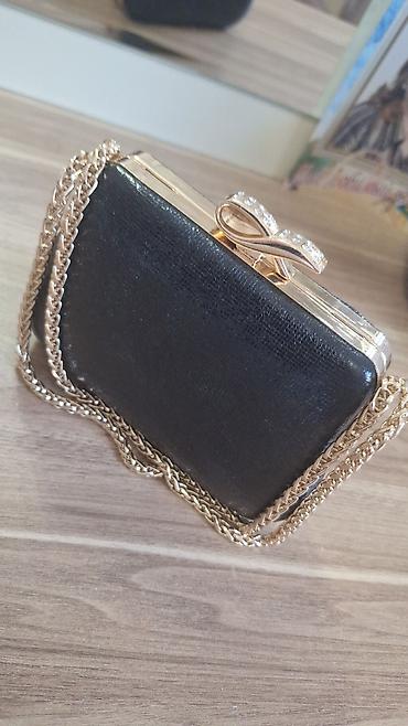 mango çanta: Qara rəngli zərif gecə çantası (clutch) - Sərt korpuslu, teksturalı — 1