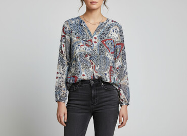 sukienki włoskie plus size: Bluzka damska, rozmiar M