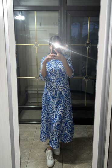 Женская одежда: Вечернее платье, Длинная модель, С рукавами, 4XL (EU 48)