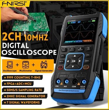 сигналы: Осциллограф цифровой FNIRSI 2C23T. Мультиметр. Генератор