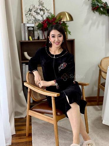 Халаты: Домашнее платье-халат Softon - Материал: мягкий велюр, приятный к — 9