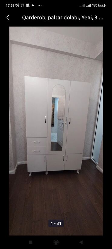 Dolablar: Yeni, Açılan, 3 qapılı Düz dolab, Qarderob, paltar dolabı, Azərbaycan -da lalafo.az — 22 Dolablar: Yeni, Açılan, 3 qapılı Düz dolab, Qarderob, paltar dolabı, Azərbaycan — 22