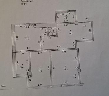 110: 2 комнаты, 71 м², Золотой квадрат Элитка, 3 этаж, ПСО (под самоотделку) — 2