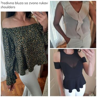 kozne pantalone hm: H&M, S (EU 36), Viskoza, bоја - Šareno