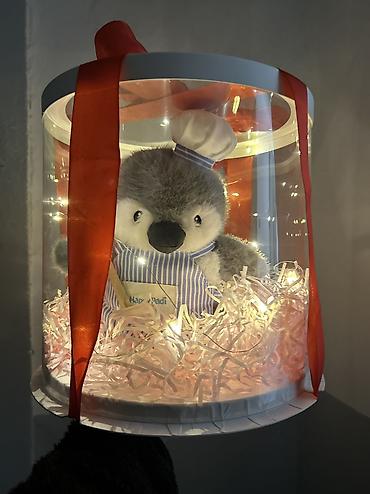 Подарки и сувениры: Подарочные композиции в прозрачном шаре с мягкой игрушкой - — 6