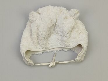 czapka uszatka biała: Czapka, H&M, 1.5-2 lat, 52-54 cm, stan - Dobry