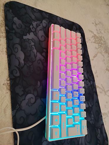 Аксессуары для ПК: RGB işıqlanmalı kompakt klaviatura + simli oyun siçanı + geniş — 4