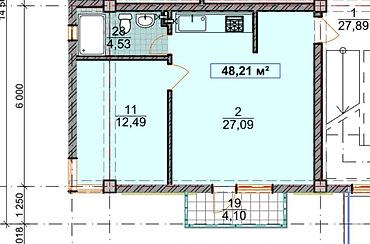 пантера слив котедж: 1 комната, 48 м², Элитка, 1 этаж, ПСО (под самоотделку) — 10