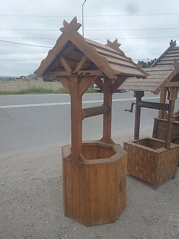 Digər bağ, çöl mebeli: Bağ üçün dekorativ taxta “quyu” konstrukti̇si̇yası - Material — 2