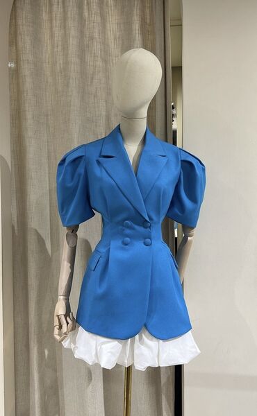 синий пиджак женский: Пиджак, Классическая модель, M (EU 38)
