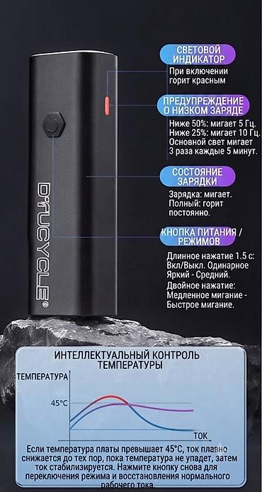 фонари ручной: Фонарик RHL 1000 люмен * Яркость: 1000 люмен. * Аккумулятор — 7