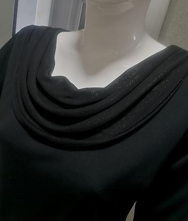imac baletanke: Elegantna ženska bluza – crna, sa efektom A-kroja. Jednom obučena — 6