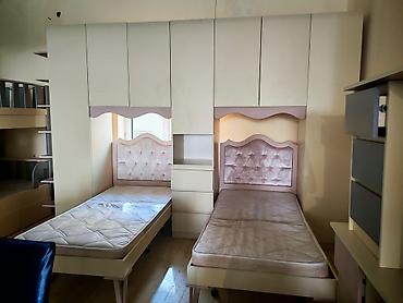 Oğlan və qız üçün, İşlənmiş, 2 təknəfərlik çarpayı, Yazı masası