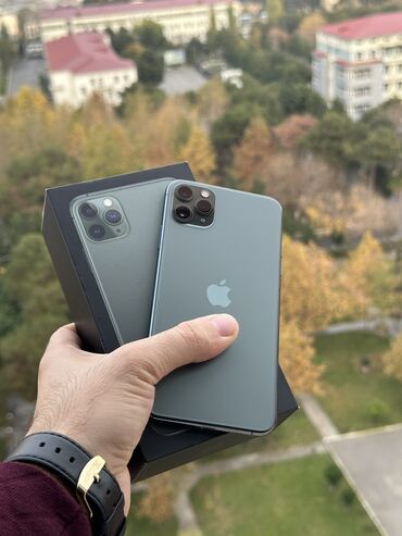 iphone 11 pro baku: IPhone 11 Pro Max, 256 GB, Matte Midnight Green, Face ID