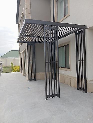 boya seti: Metal pergola – fasad üçün müasir kölgəlik konstruksiyası - Material — 2