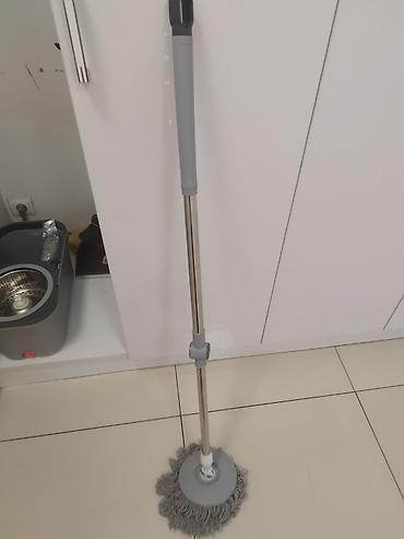 Хозтовары: Комплект для мытья полов с автоматическим отжимом (spin-mop) - Ведро — 3