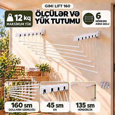 ucuz utu: Gimi Lift 160 sm — tavan və divar üçün paltar quruducusu Gimi Lift — 3