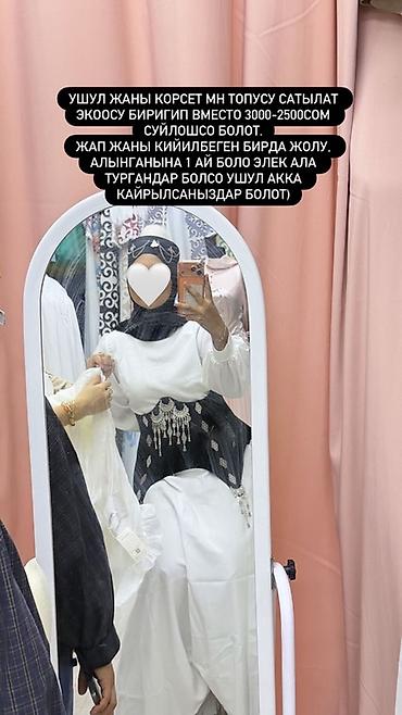 Платье на кыз узатуу, XL, С поясом, Новый, цвет - Пудровый