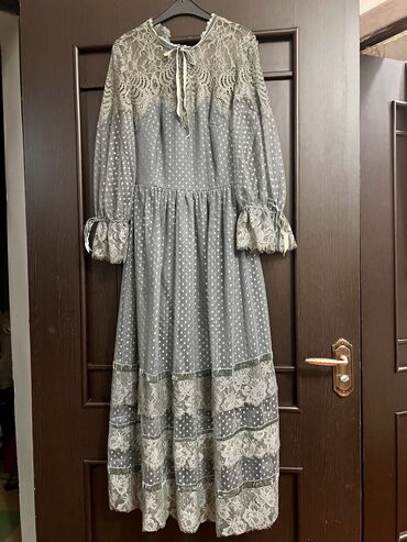 женское платье турецкое: Вечернее платье, Длинная модель, С рукавами, M (EU 38)