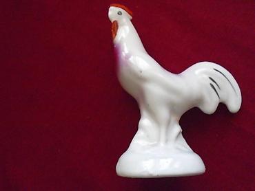 tata vidi prase: Dve iste vintage porcelanske figure petlića — 4