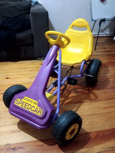 детские машинки для картинга: GTOYS 88 SPEEDCAR model uşaq pedal qoqartı. Bənövşəyi rəngdə möhkəm
