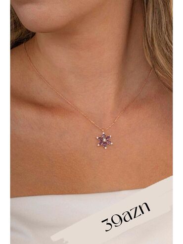 Boyunbağılar: Zərif qadın boyunbağıları kolleksiyası - Qar dənəsi asqılı gümüş — 9