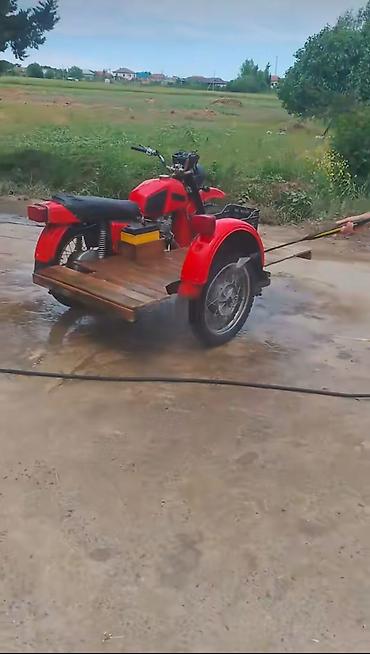 mini traktorler satışı: Qırmızı yükləmə qoşqulu motosiklet - Tip: Yük daşımaq üçün — 3