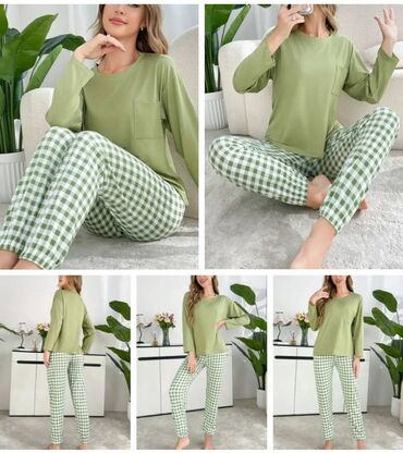 Ev geyimləri, pijamalar: Xanımlara və bəylərə uyğun əla, yüngül və tez quruyan pijamalar. Satış — 5