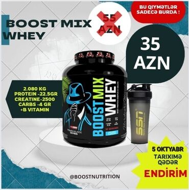 kökəlmək üçün protein: Boost mix whey 2080 gr 🧋shaker hədiyyə ✅ supplement facts ● protein