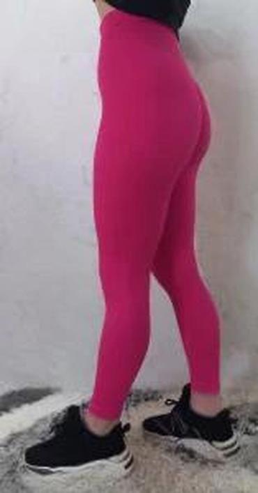 Helanke, biciklistički šortsevi: Ženske sportske helanke – hot pink - Visok struk sa širokim — 11