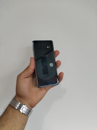 ucuz samsung telefon qiymetleri: Samsung Galaxy S10, 128 ГБ, цвет - Серый, Кнопочный, Отпечаток пальца, Две SIM карты