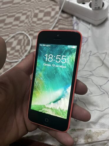 телефон на запчасть: IPhone 5c, Коралловый, Кабель, 78 %