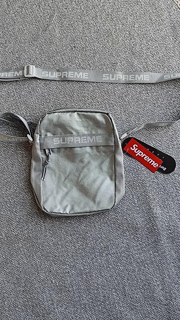 cordura: Сумка через плечо Supreme, серый цвет. - Компактный формат — 2
