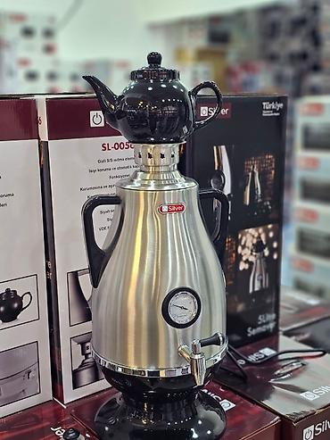 ucuz samavarlar: Elektrikli samovar silver model: sl-0056 elektri̇k semaver 5l — 2