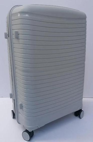 Putni koferi i torbe: Tvrdi kofer na točkiće – sivi - Materijal: izdržljiva tvrda školjka — 9