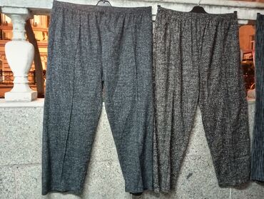 Qadın şalvarları: Qadınlar üçün isti palto parçasından rahat xoşagəlimli cibli beli — 3