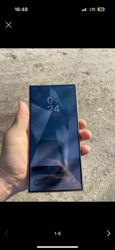 Samsung: Samsung Galaxy S24 Ultra, Б/у, 256 ГБ, цвет - Черный, 1 SIM, eSIM