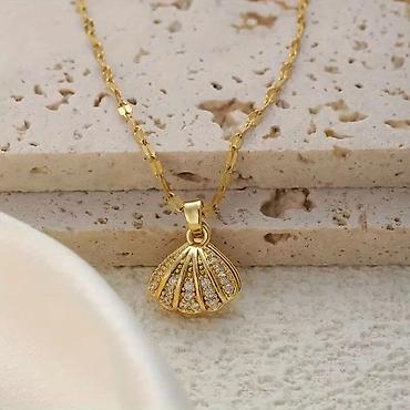 Ogrlice: Zlatna ogrlica sa medaljonom u obliku srca - Dizajn: srcasti medaljon — 6