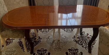 oturacağı: Гостиный стол, Б/у, Раскладной, Овальный стол, Азербайджан