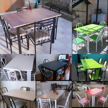 Bağ, çöl masa və oturacaq dəstləri: Yeni, Kvadrat masa, 4 stul, Açılmayan, Azərbaycan — 19
