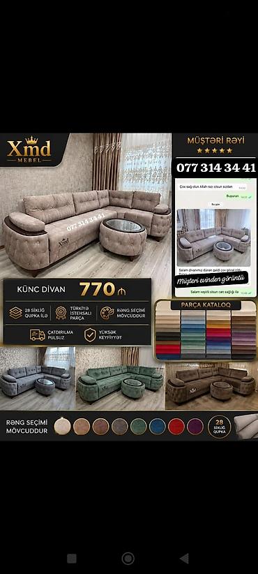 turkiye_tekstil instagram: Künc divan dəsti – Xmd Mebel - Model: künc divan + 2 ədəd yuvarlaq — 1
