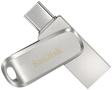 Эс-тутум карталары: Флешка SanDisk Ultra Dual Drive Luxe USB/Type-C 128 ГБ 256 ГБ - 4499с