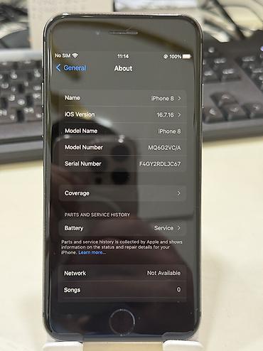 iphone 143: IPhone 8, 64 GB, Qara, Barmaq izi, Face ID — 9