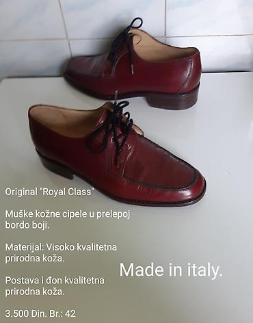 patike br 39: Muške kožne cipele Royal Class – bordo Made in Italy. - Elegantne — 1