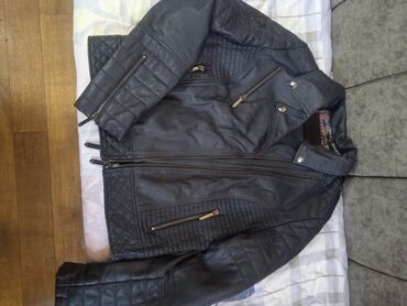 куртки кожаные: Кожаная куртка, 4XL (EU 48)