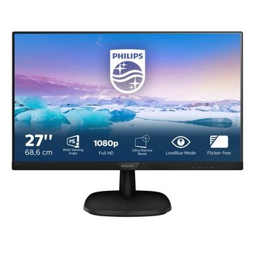 komputer monitor: Philips istehsalı olan 27 düymlük monitor. 1080p Full HD keyfiyyətində