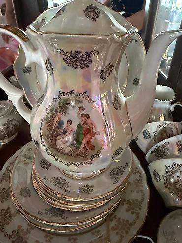 ressam sekilleri: Çay dəsti, rəng - Ağ, Farfor — 4