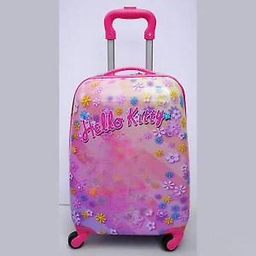 Rančevi, torbe i koferi: Dečji kofer Hello Kitty na točkiće - Dizajn: roze tvrda školjka sa — 6