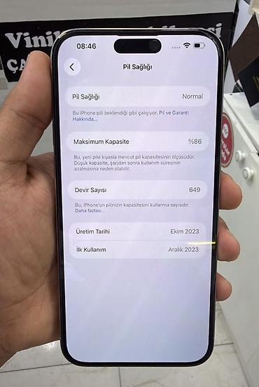 IPhone 15 Pro, Gümüşü, Face ID