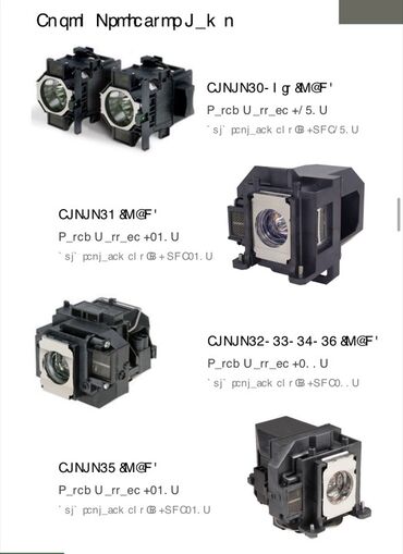 Lampalar: Məhsul: Proyektor üçün orijinal “bare bulb” lampalar Brendlər və — 26